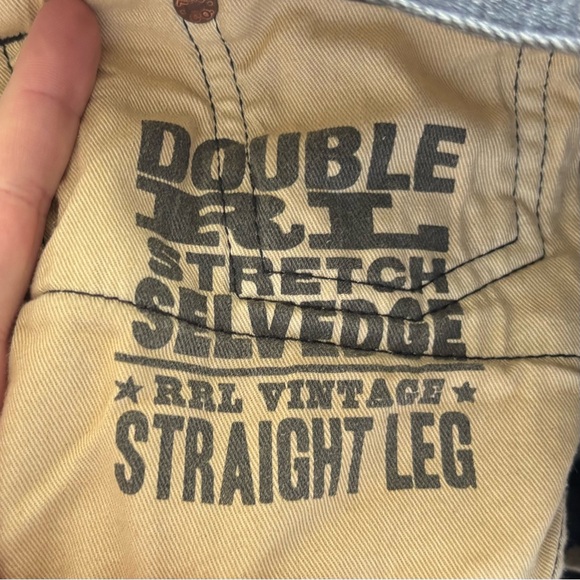 DOUBLE RL STRETCH SELVEDGE RRL VINTAGE STRAIGHT LEG BLACK JEANS 28 Trendy - Picture 3 of 9
